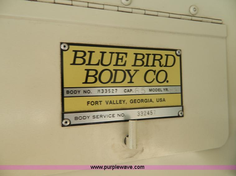 image for item W9216 1986 International Blue Bird bus