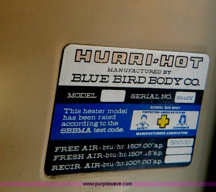 image for item W9217 1985 International Blue Bird bus