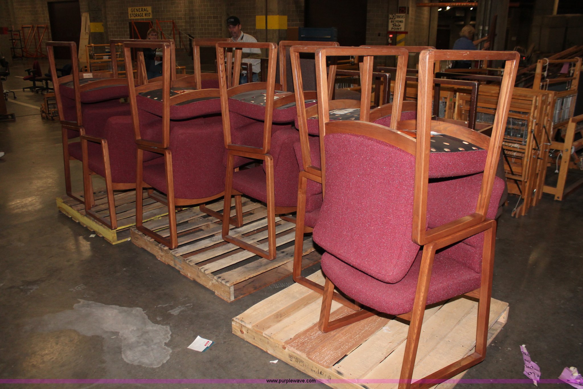 (13) upholstered wood office chairs in Wichita, KS Item M9217 sold