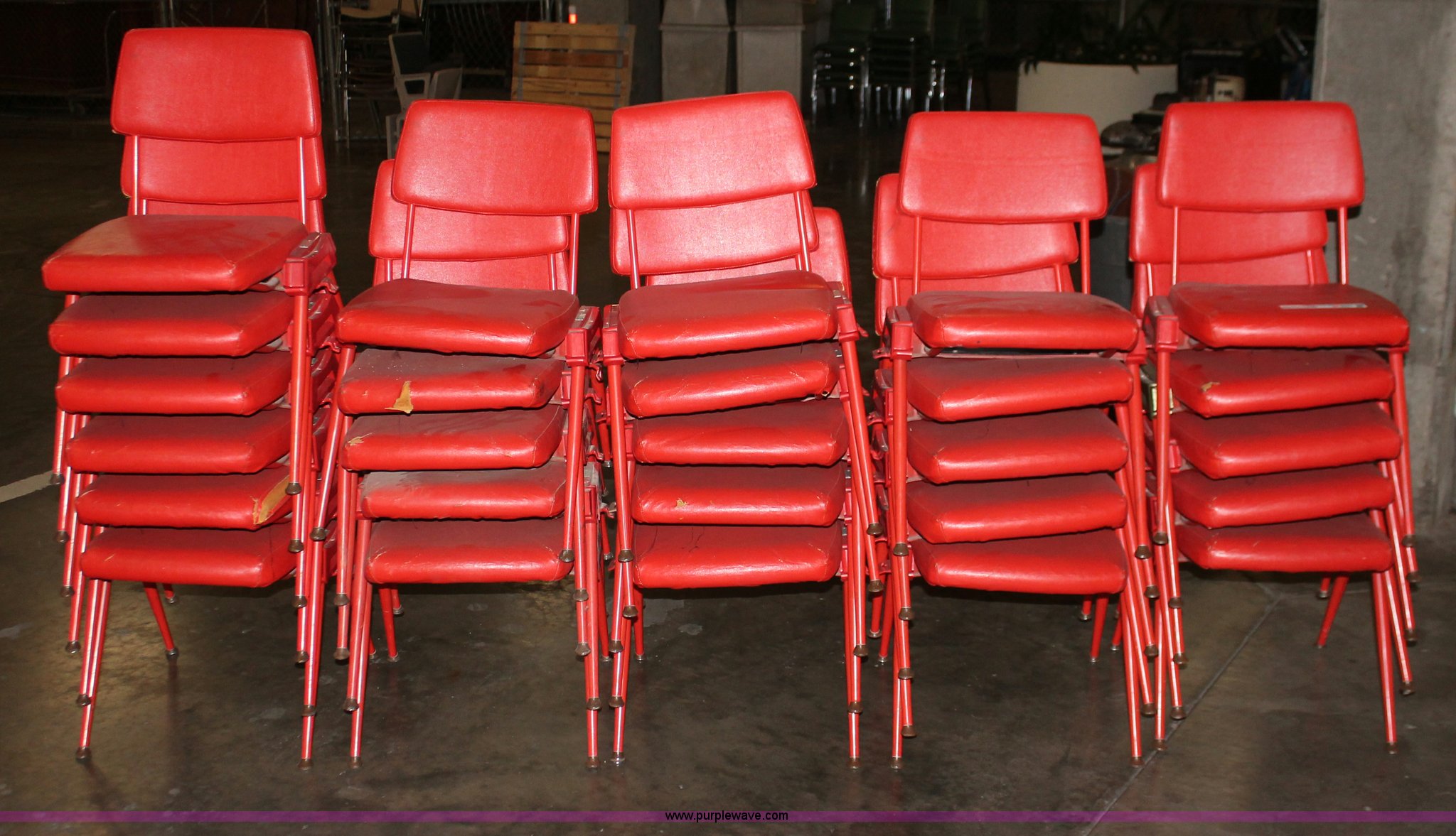 (26) vinyl desk chairs in Wichita, KS Item M9221 sold Purple Wave