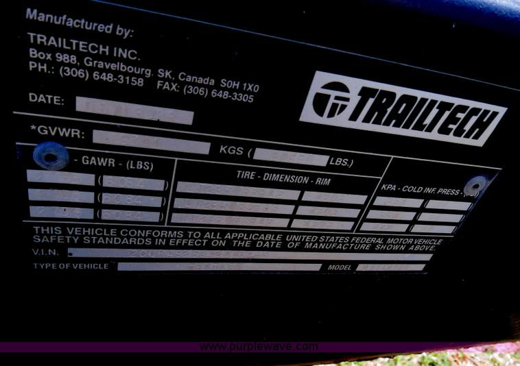 image for item B4669 2003 Trailtech double header trailer