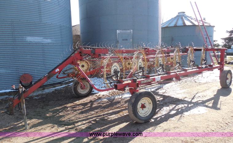 image for item E3353 H&S BF12HC high capacity folding wheel rake