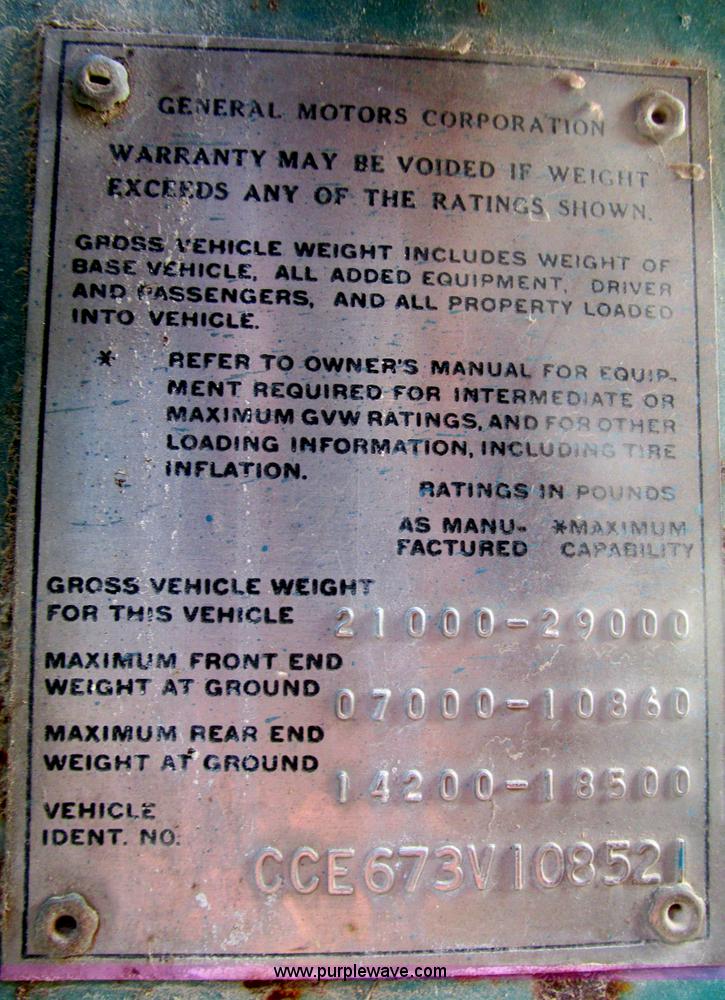 image for item F4421 1973 Chevrolet C65 dump truck