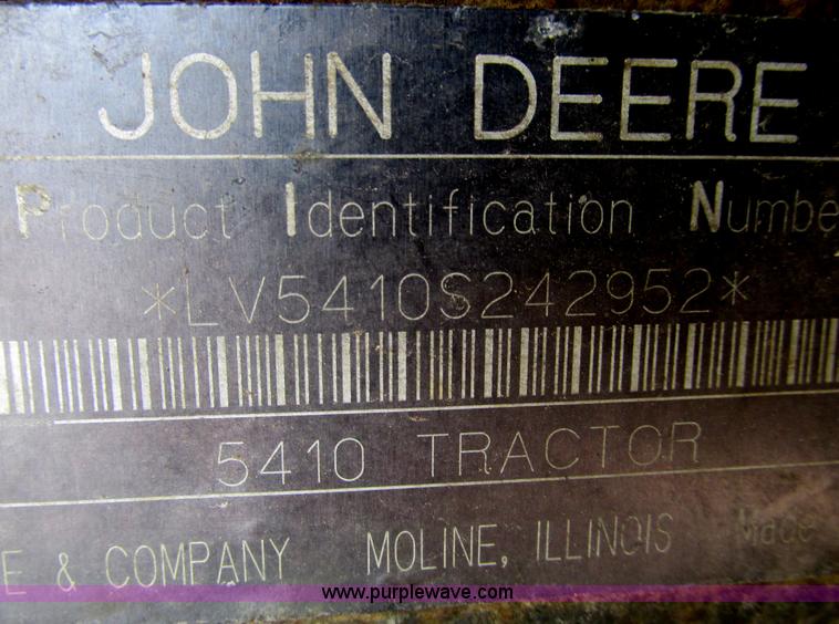 image for item F4464 1999 John Deere 5410 tractor