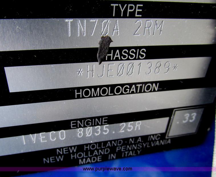 image for item F4469 2004 New Holland TN70 tractor