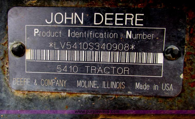 image for item F4471 2000 John Deere 5410 tractor