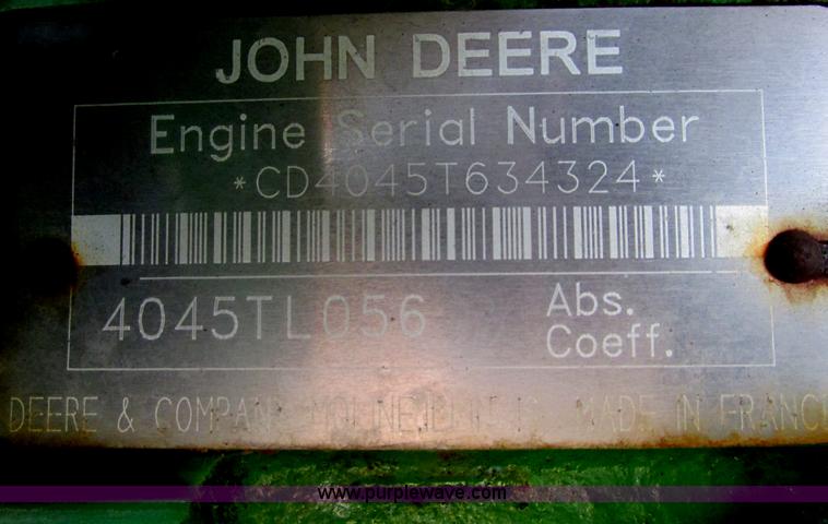 image for item F4473 2001 John Deere 6410 tractor