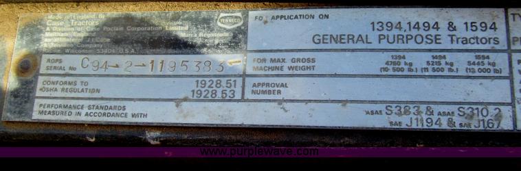 image for item G5657 Case 1494 tractor
