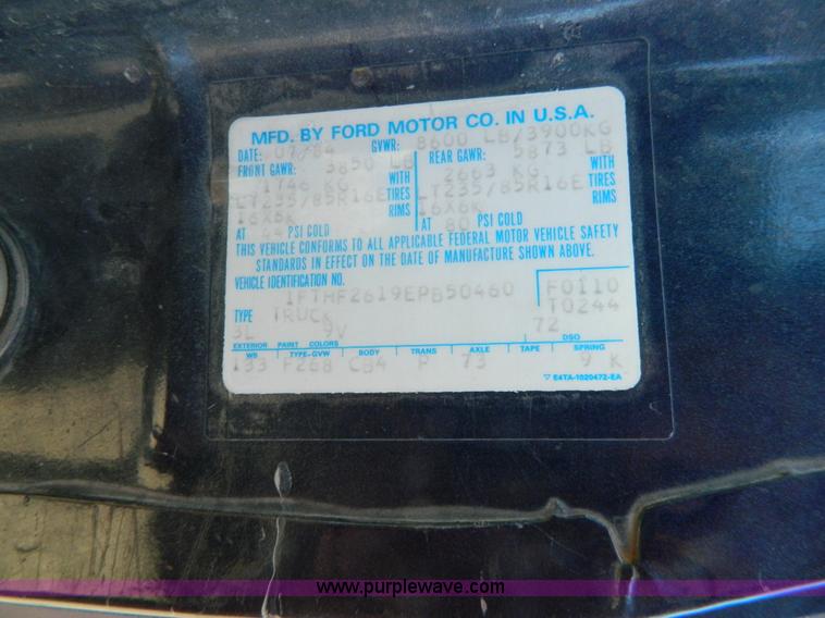 image for item W9074 1984 Ford F250 XLT pickup truck