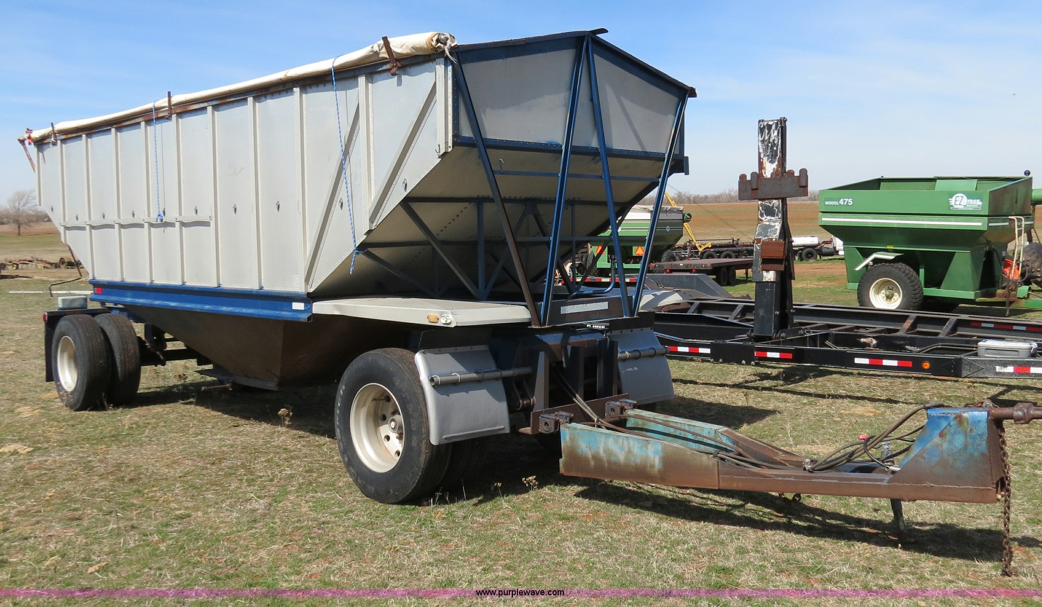 Shop built grain hopper pup trailer in Elk City, OK Item B4668 sold