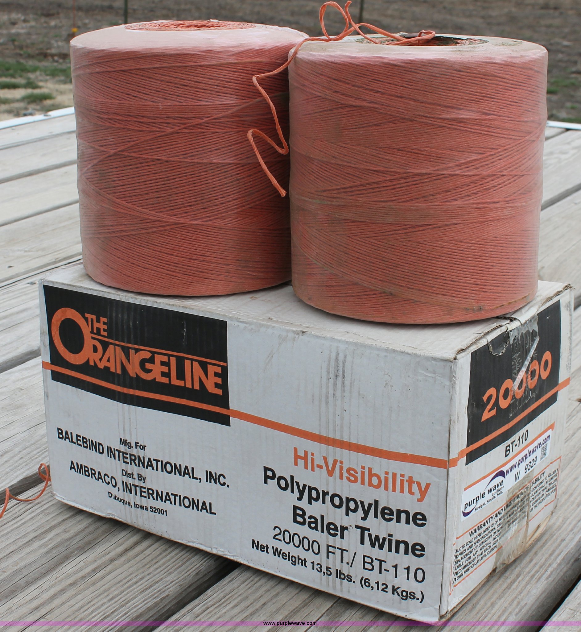 (4) The Orangeline HiVisibility Polypropylene bale twine rolls for
