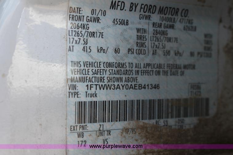 image for item AA9107 2010 Ford F350 Super Duty CrewCab pickup truck