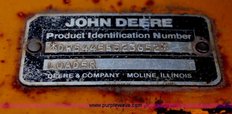 image for item E2919 1989 John Deere 544E wheel loader