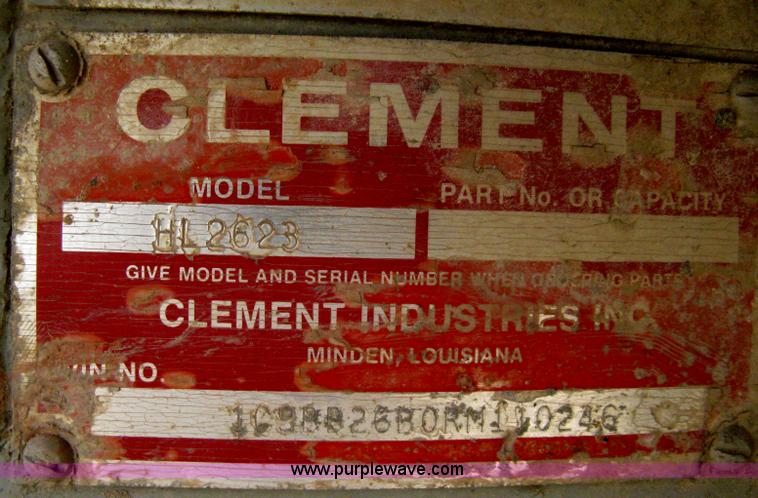image for item E3210 1994 Clement HL2623 end dump trailer