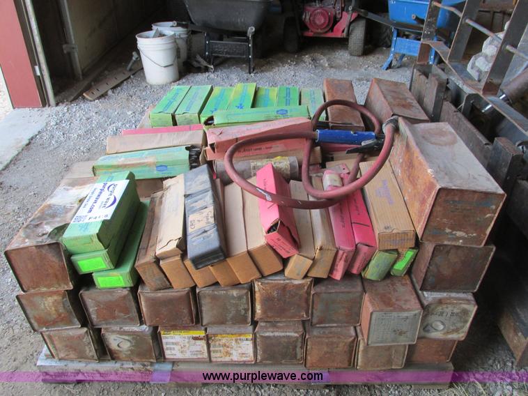 image for item F4426 Assorted carbon welding rods and air arc welding leads
