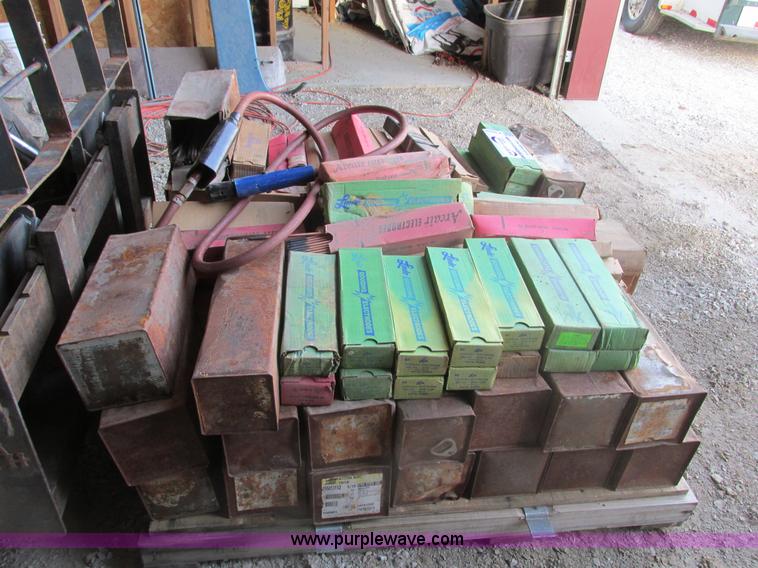 image for item F4426 Assorted carbon welding rods and air arc welding leads