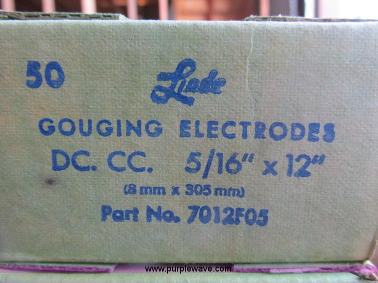 image for item F4426 Assorted carbon welding rods and air arc welding leads