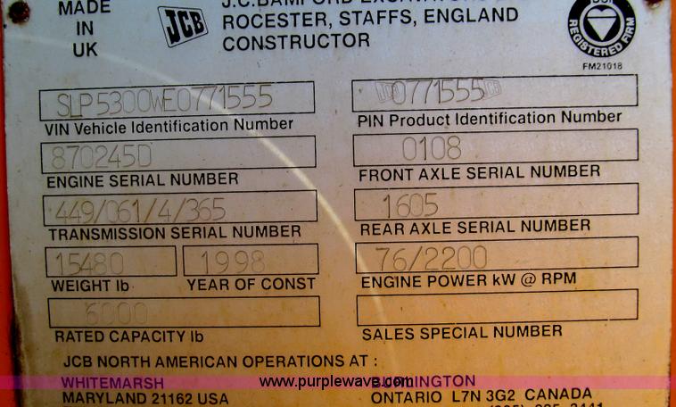 image for item G5670 JCB 530 telehandler