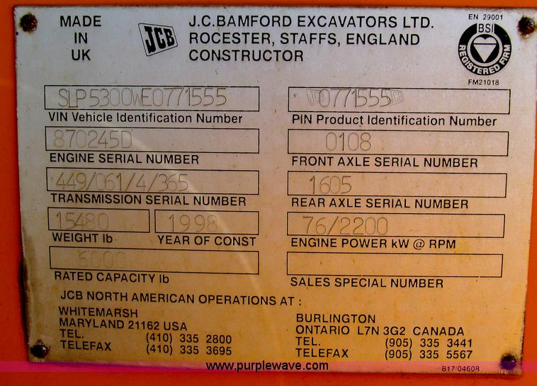 image for item G5670 JCB 530 telehandler