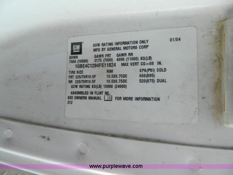 image for item G7788 2004 Chevrolet C4500 service boom truck