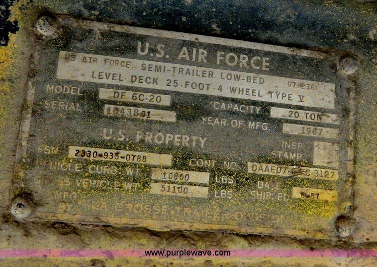 image for item G7792 1967 Lacrosse step deck trailer