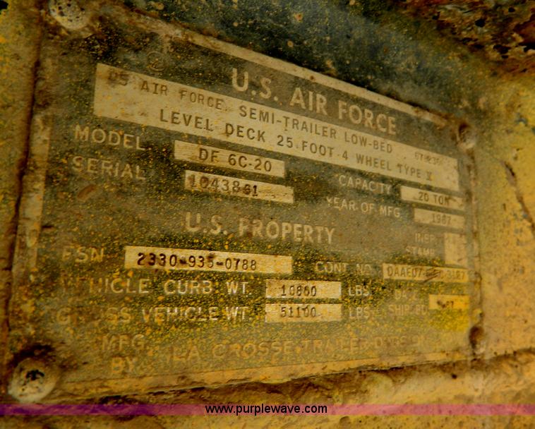 image for item G7792 1967 Lacrosse step deck trailer