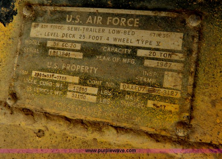 image for item G7792 1967 Lacrosse step deck trailer