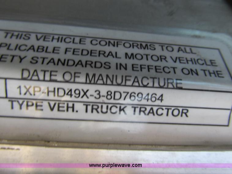 image for item F4491 2008 Peterbilt 386 semi truck