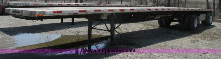 image for item F4492 2008 Transcraft 48' spread axle flat bed trailer