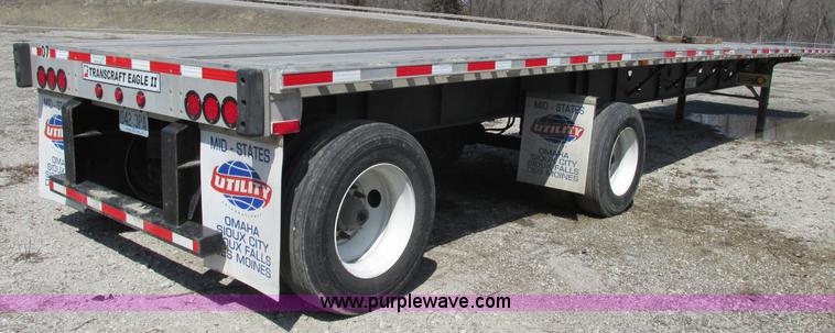 image for item F4492 2008 Transcraft 48' spread axle flat bed trailer