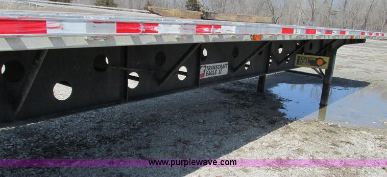 image for item F4492 2008 Transcraft 48' spread axle flat bed trailer