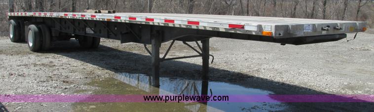 image for item F4492 2008 Transcraft 48' spread axle flat bed trailer