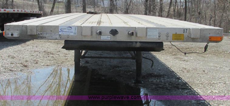image for item F4492 2008 Transcraft 48' spread axle flat bed trailer