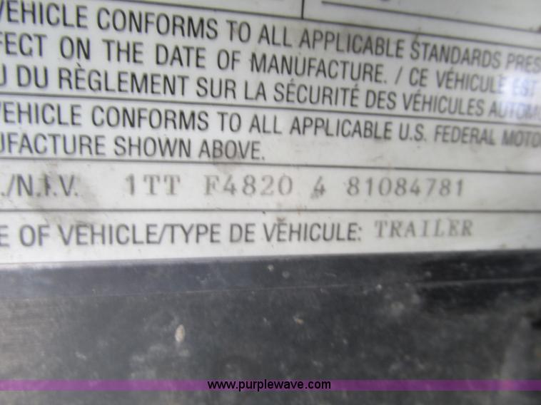 image for item F4492 2008 Transcraft 48' spread axle flat bed trailer