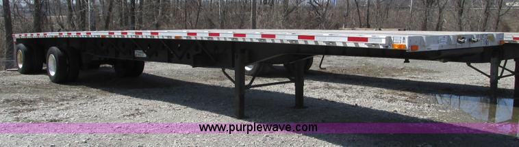 image for item F4494 2009 Transcraft 48' spread axle flat bed trailer