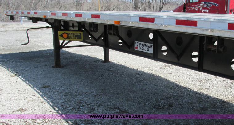 image for item F4494 2009 Transcraft 48' spread axle flat bed trailer