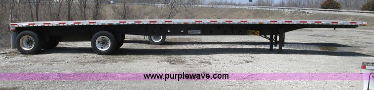 image for item F4494 2009 Transcraft 48' spread axle flat bed trailer