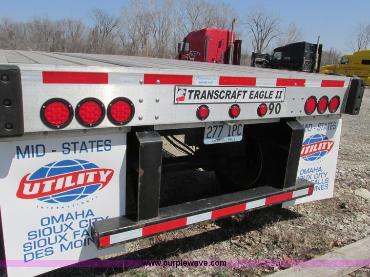 image for item F4494 2009 Transcraft 48' spread axle flat bed trailer
