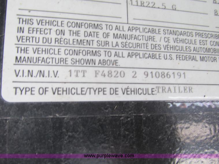 image for item F4494 2009 Transcraft 48' spread axle flat bed trailer