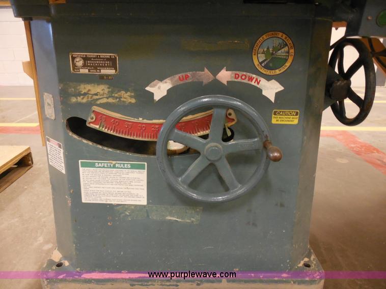 image for item A5117 Northfield Foundry & Machine Co. table saw