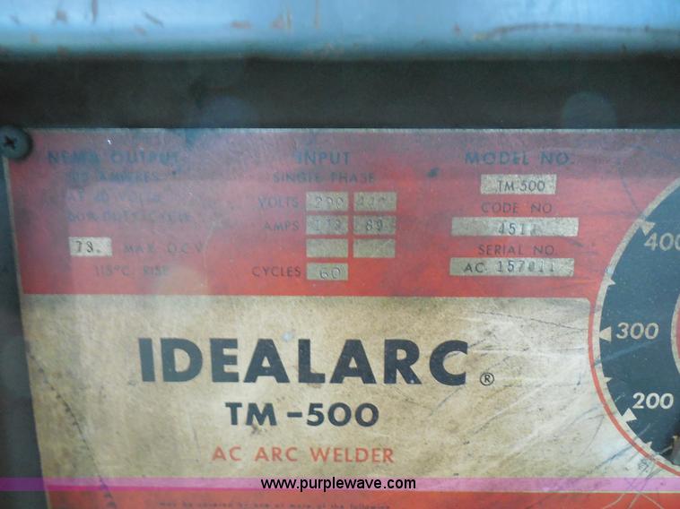 image for item AG9917 Lincoln Idealarc TM500 arc welder