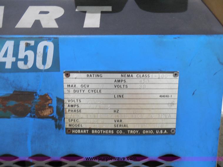 image for item AG9926 Hobart Mega-Mig 450 mig welder