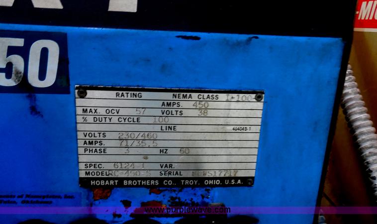 image for item AG9927 Hobart Mega-Mig 450 mig welder