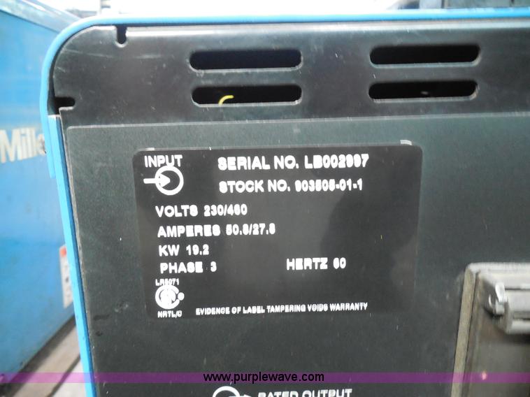 image for item AG9929 Miller Invision 456P DC inverter arc welder