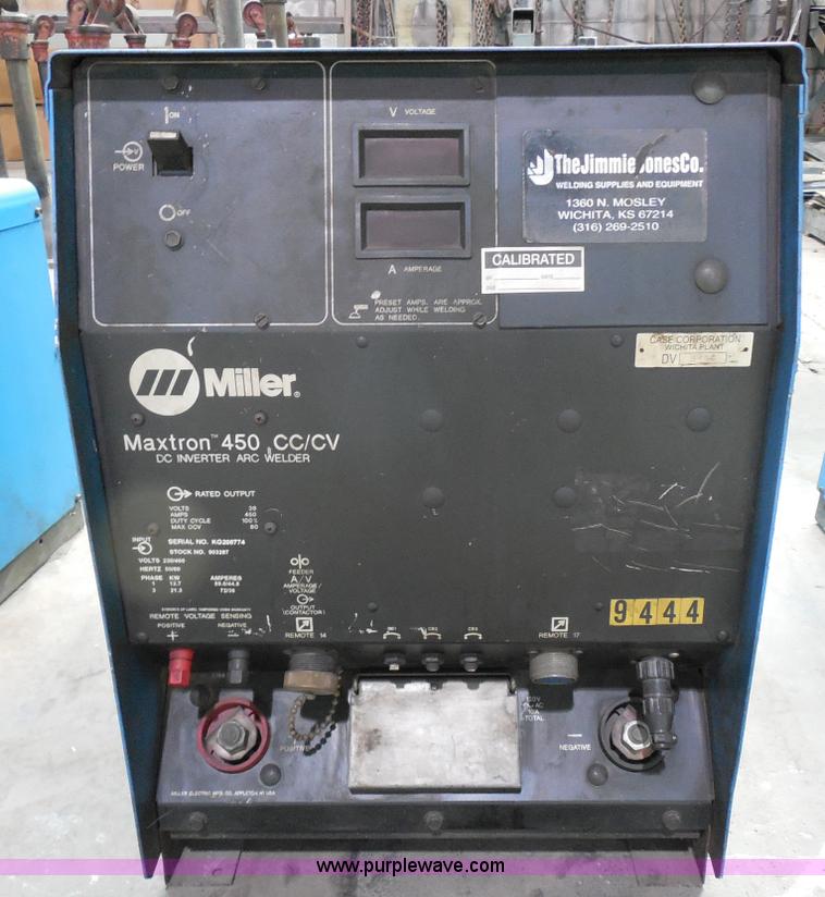 image for item AG9930 Miller Maxtron 450 CC/CV DC inverter arc welder