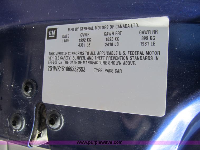 image for item D7243 2006 Chevrolet Monte Carlo LT