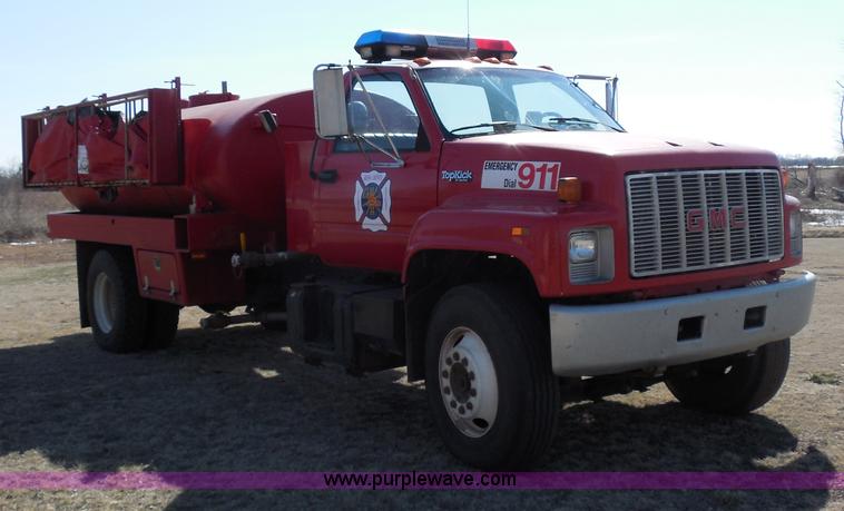 image for item E3352 1992 GMC TopKick water tender truck