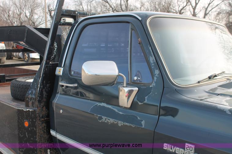 image for item F2950 1985 Chevrolet 20 flatbed truck
