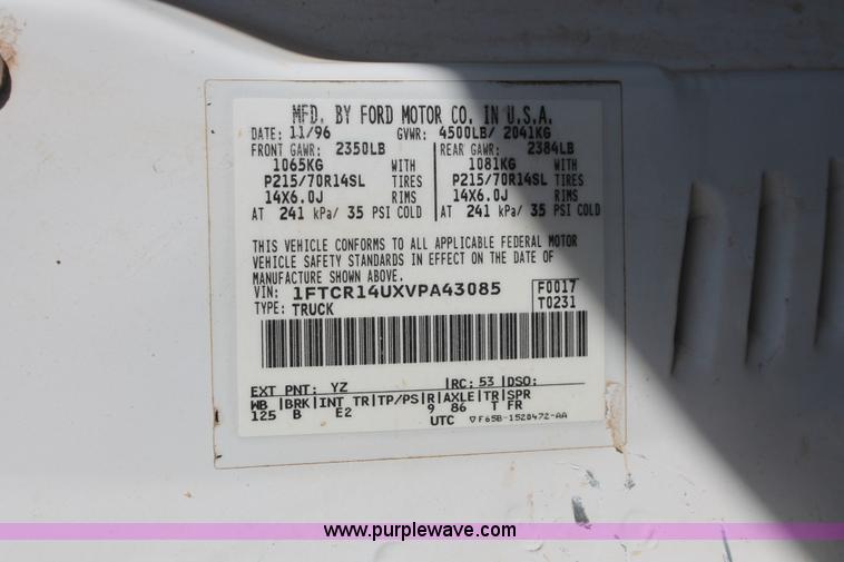 image for item O9349 1997 Ford Ranger SuperCab pickup truck