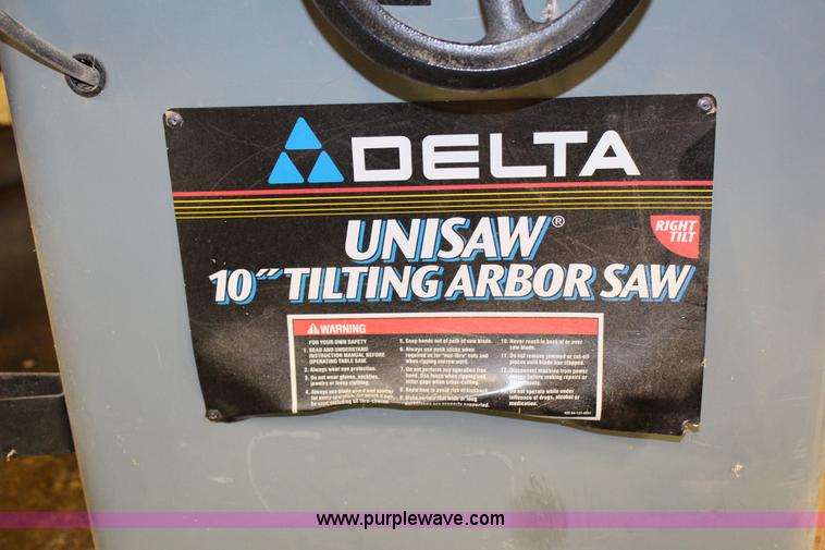 image for item V9728 Delta unisaw 10" tilting arbor saw